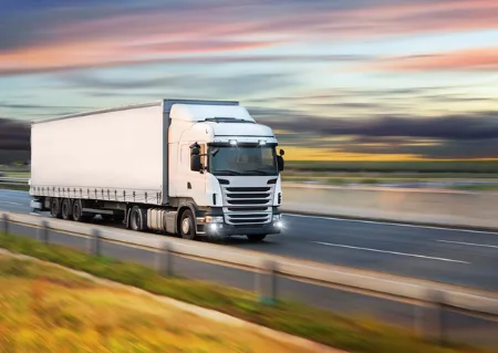 Freight truck on the highway